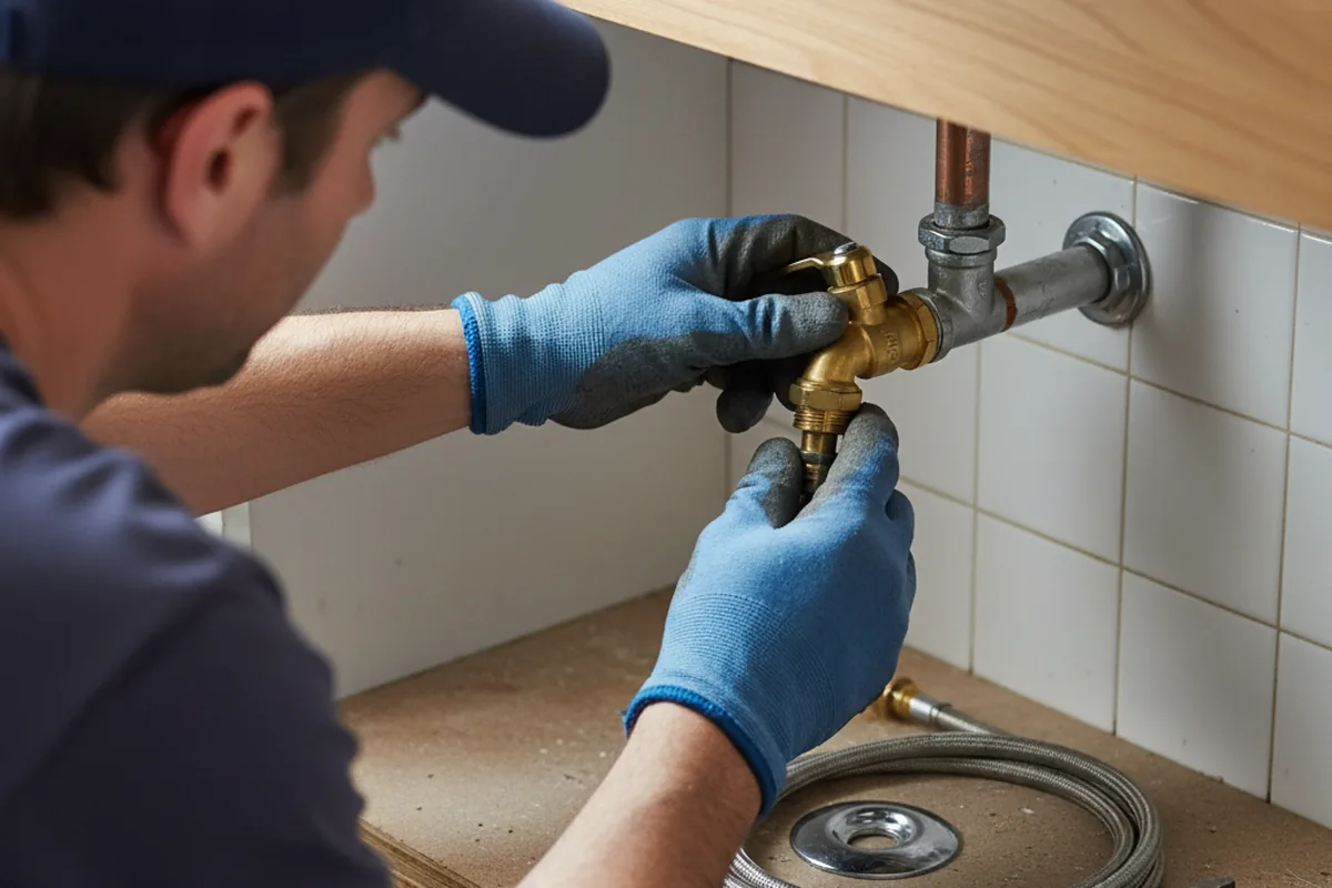 Shutoff valve and fitting work during Faucet and Fixture Repair in Wilmot